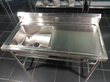 Ванна моечная 1 секционная с рабочей поверхностью