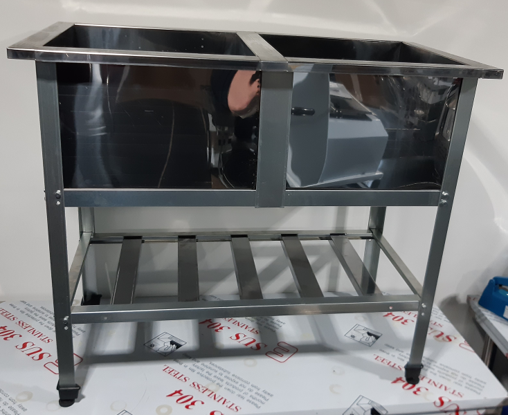 Ванна моечная 2 секционная 430 (без борта)