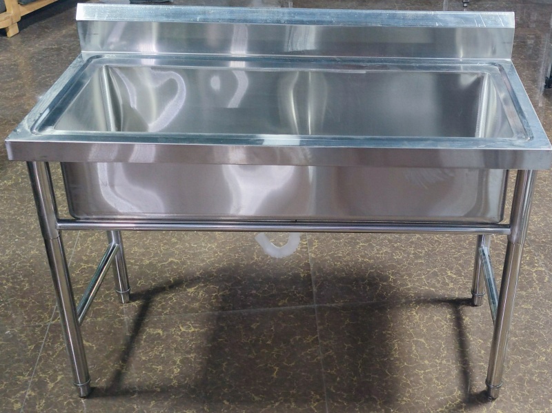 Ванна моечная 1 секционная удлиненная (с бортом)